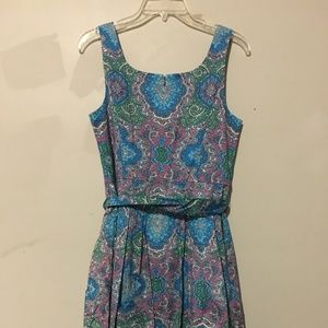 Talbots Turquoise Floral Size 6 Women Dress